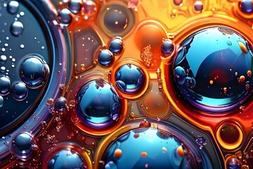 Fototapeta premium abstract colorful background with bubbles