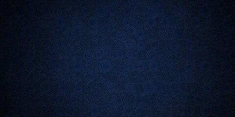 Dark blue floral textured background.