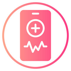 Fototapeta premium medical app gradient icon