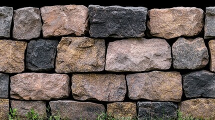 Obraz premium Rustic Stone Wall Texture Natural Rock Background for Design