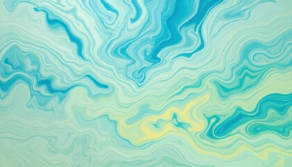 Obraz premium Abstract swirling cloudscape; blues, whites, yellows, greens Tranquil movement , balance, soft