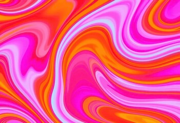 Abstract swirling pink and orange wave pattern, vibrant and dynamic, fluid, backdrop