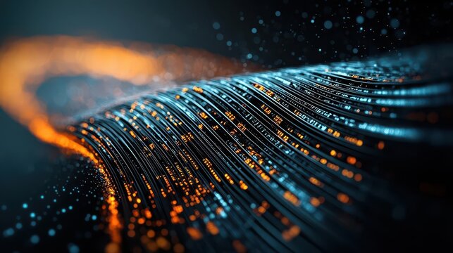 Dynamic wave of financial symbols flowing around a glowing bond certificate, floatingrate bonds, adaptable returns and security