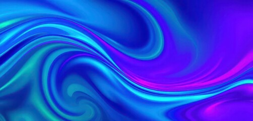 Abstract vibrant wave form, swirling hues of blue, green, and purple, dynamic, digital art
