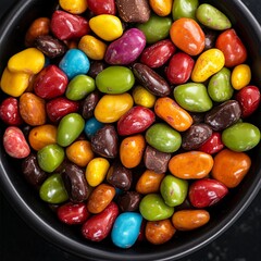 Close-Up View of Earthy Tone Chocolate Candies Resembling Real Rocks