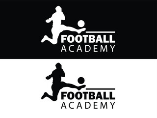 Football Training Academy Logo Design. Sport Vector Illustration