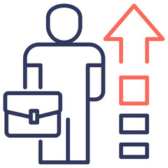 Fototapeta premium Employee Growth Dual Tone Icon