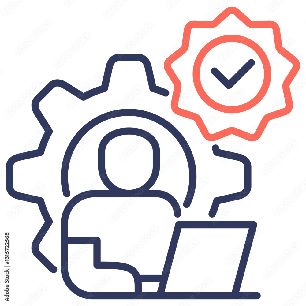Poster work quality dual tone icon