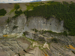 The consequences of the earthquake in Altai. The epicenter of the earthquake is in the mountains, which disappears over time. Consequences of a natural disaster.
