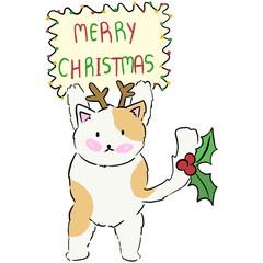 christmas and new year's cats	
