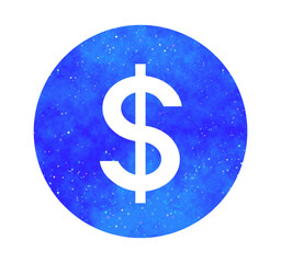 青い星空｜シンプルなドルマーク