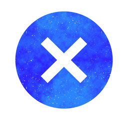 Obraz premium 青い星空｜バツマーク 