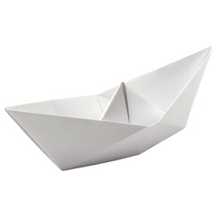 White Paper Boat isolated on a transparent background