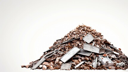 An organized scrap yard with neatly arranged metal scrap ready for recycling that promotes effective waste processing, sustainable metal recovery, and green recycling practices.