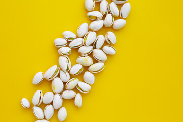 Roasted salted pistachios, delicious snack