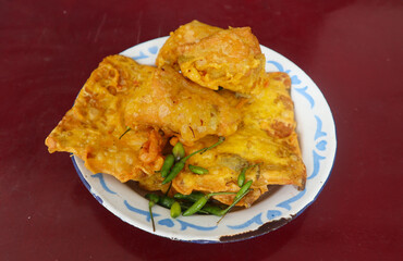 gorengan tahu tempe. fried tempeh and tofu for breakfast snack