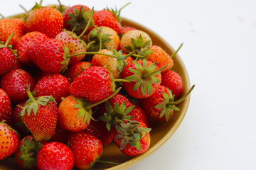 Fresh strawberry on white background