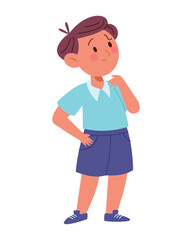 Student Thinking Hands on Chin