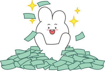 Rich Bunny Character