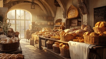 Fashion Old-fashioned Bakery Overview Bread Warm Baskets