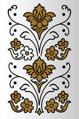 Set of abstract floral design elements in vector illustration.