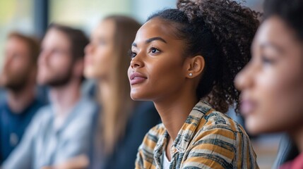 Engaged Adults Participating in Evening Classes Guided by Instructor