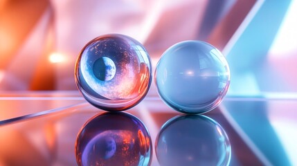 Innovative Laboratory Environment Showcasing Interactive Holograms of Distant Planets