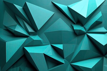 Obraz premium Vibrant Teal Background Design Featuring Modern Geometric Patterns