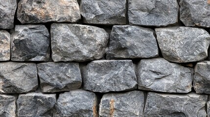 Obraz premium Gray Stone Wall Texture: A Rugged and Rustic Background