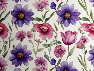 Delicate flower pattern in a soft watercolor style.