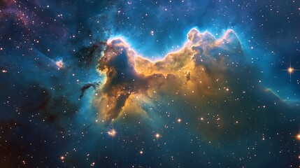 Fototapeta premium Stunning Deep Space Nebula - Cosmic Clouds and Stars