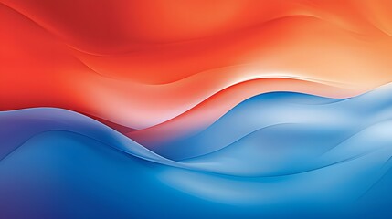 Fototapeta premium Abstract Colorful Waves in Red and Blue with Soft Gradients and Fluid Motion