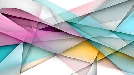 Fototapeta premium Abstract Colorful Background with Wavy Lines and Geometric Shapes for Design Projects