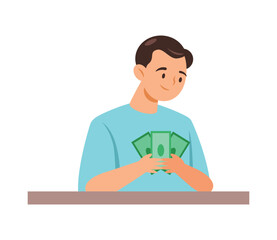 counting money man