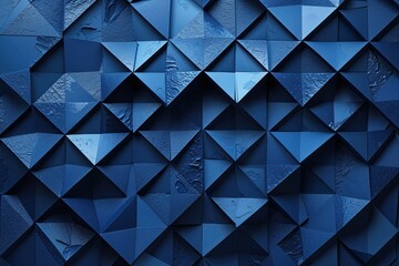 Fototapeta premium Textured Indigo Geometric Wall Art Background for Home Decor