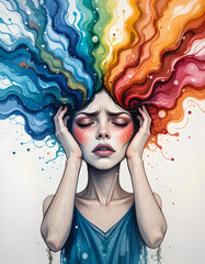 Frustration Released Through Watercolor Swirls