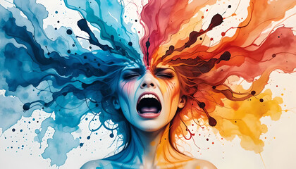 Frustration Released Through Watercolor Swirls