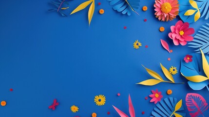 Blue Background of Spanish National Day: The National Celebration Under the Reflection of the Profound Ocean and Clear Sky
