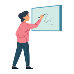 teacher drawing woman academic