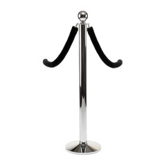 Elegant Stanchion with Black Velvet Rope Design Isolated on transparent background
