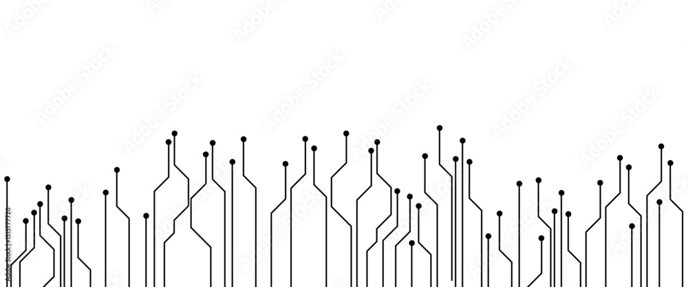 Poster Abstract background with technology circuit board texture. Vector abstract technology on a white background.