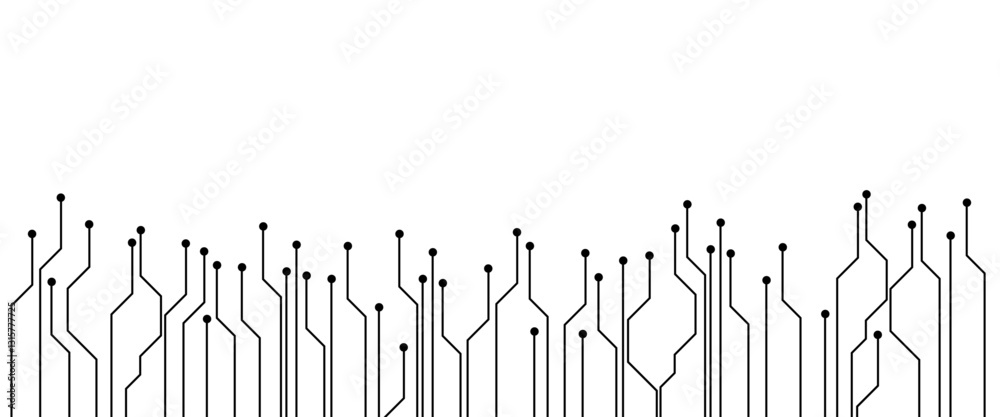 Poster Abstract background with technology circuit board texture. Vector abstract technology on a white background.
