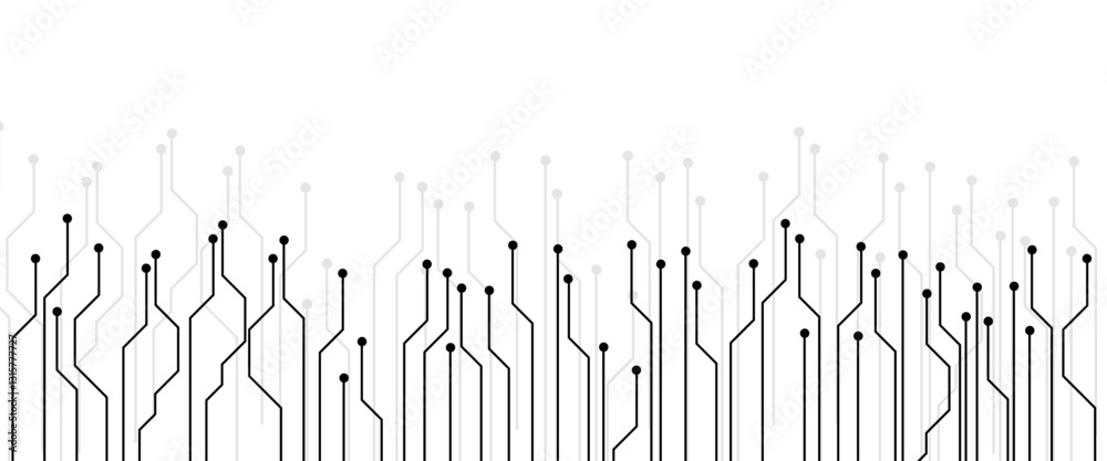 Leinwandbilder abstract background with technology circuit board texture. vector abstract technology on a white bac