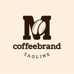 Letter M Coffee Bean Logo Design