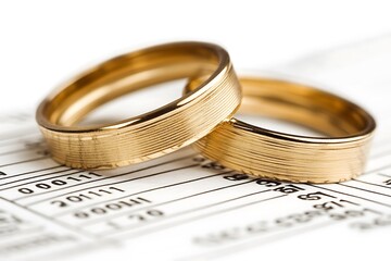 Wedding rings on financial statement