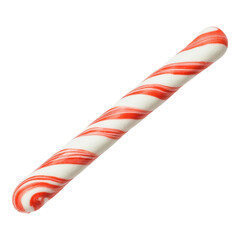 Obraz premium Red and White Swirled Candy Cane for Holidays Isolated on transparent background