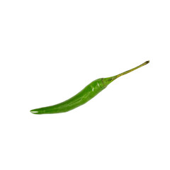 green chili peppers isolated on transparent background