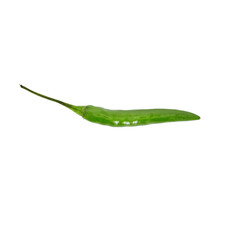 green chili peppers isolated on transparent background