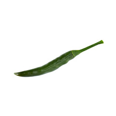 green chili peppers isolated on transparent background