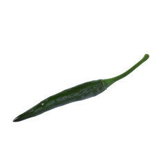 green chili peppers isolated on transparent background